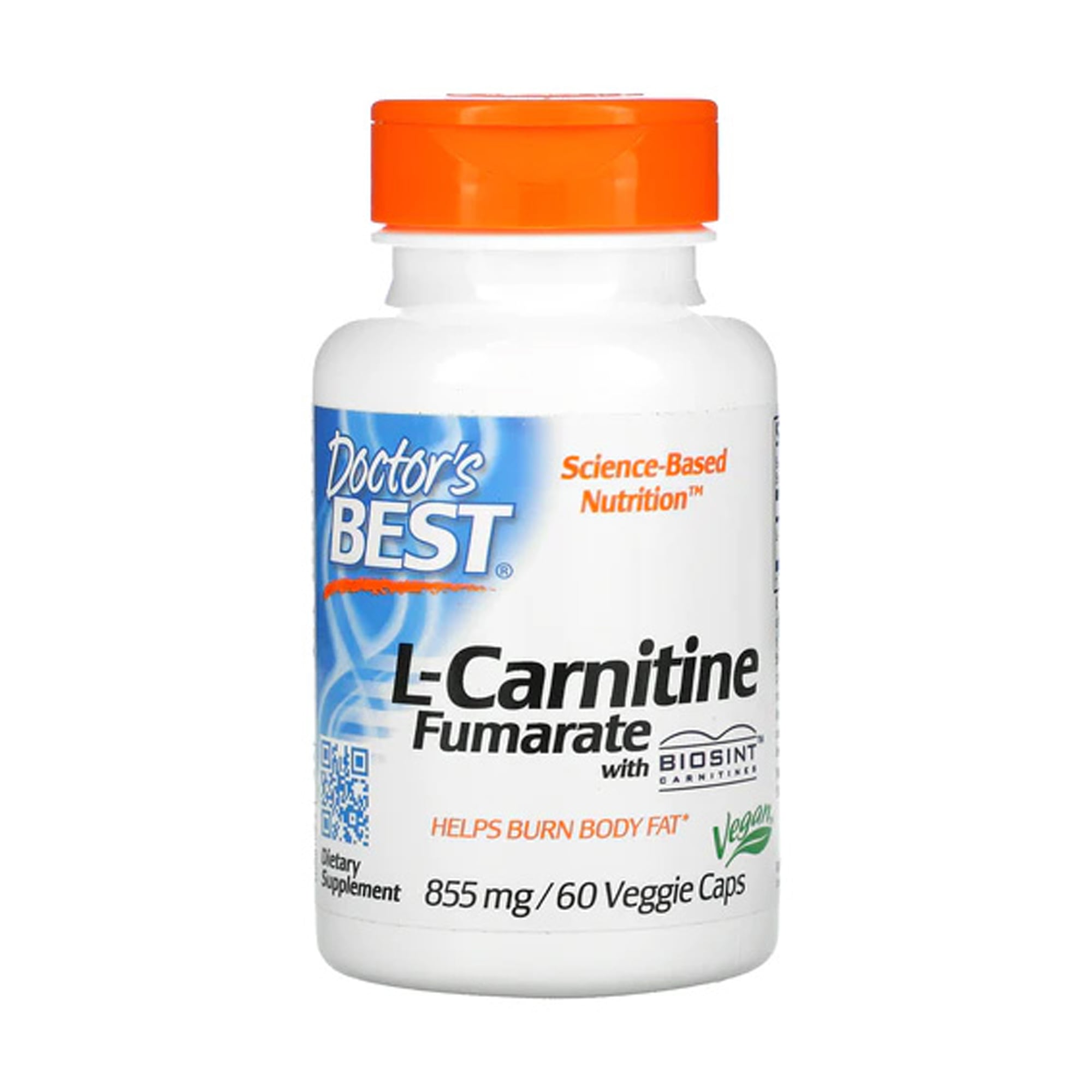 L-Карнітин Фумарат Doctor's Best L-Carnitine Fumarate 855 мг, 60 веганських капсул